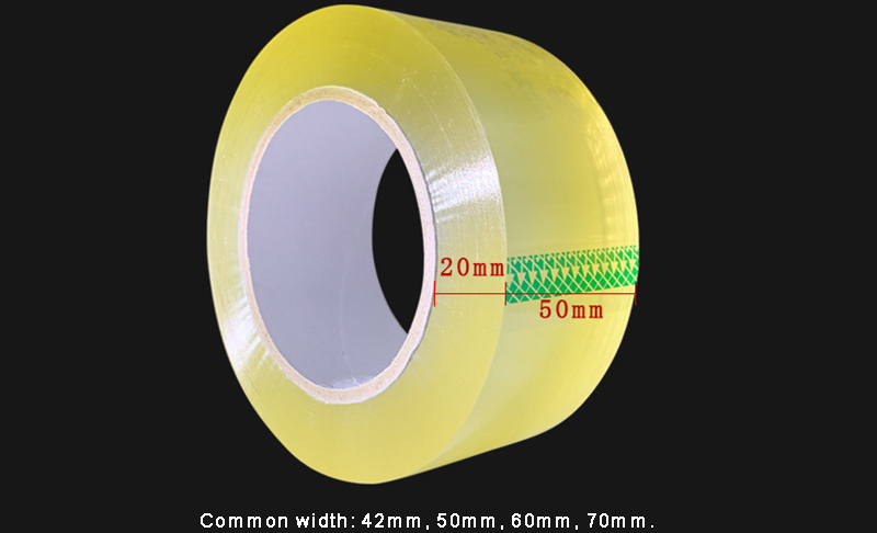 Width of low noise packing tape